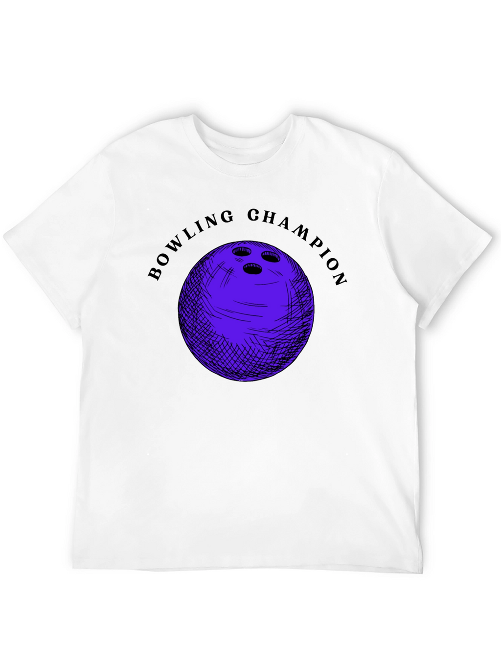 Bowling Champion Graphic T-Shirt - Black