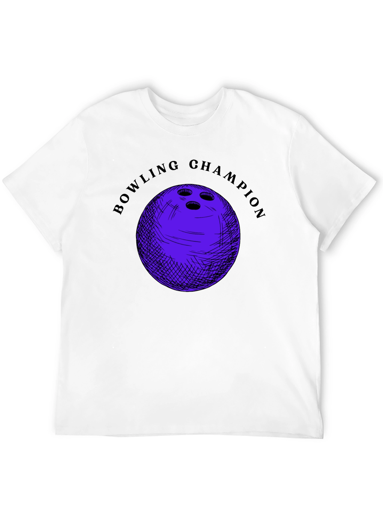 Bowling Champion Graphic T-Shirt - Black