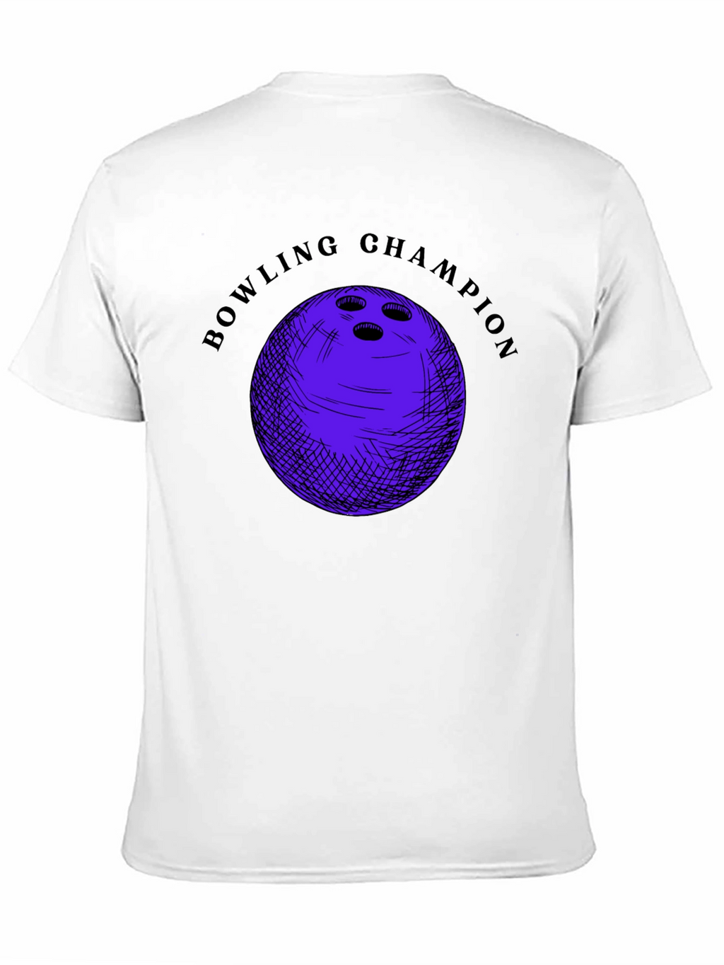 Bowling Champion Graphic T-Shirt - Black