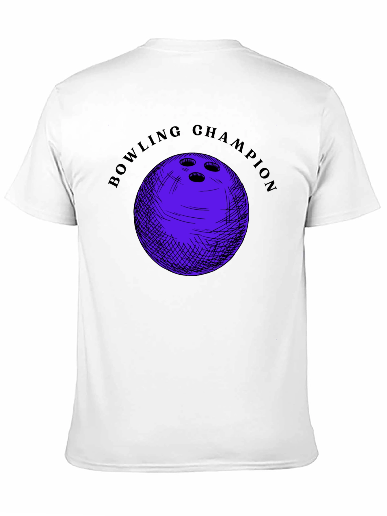 Bowling Champion Graphic T-Shirt - Black