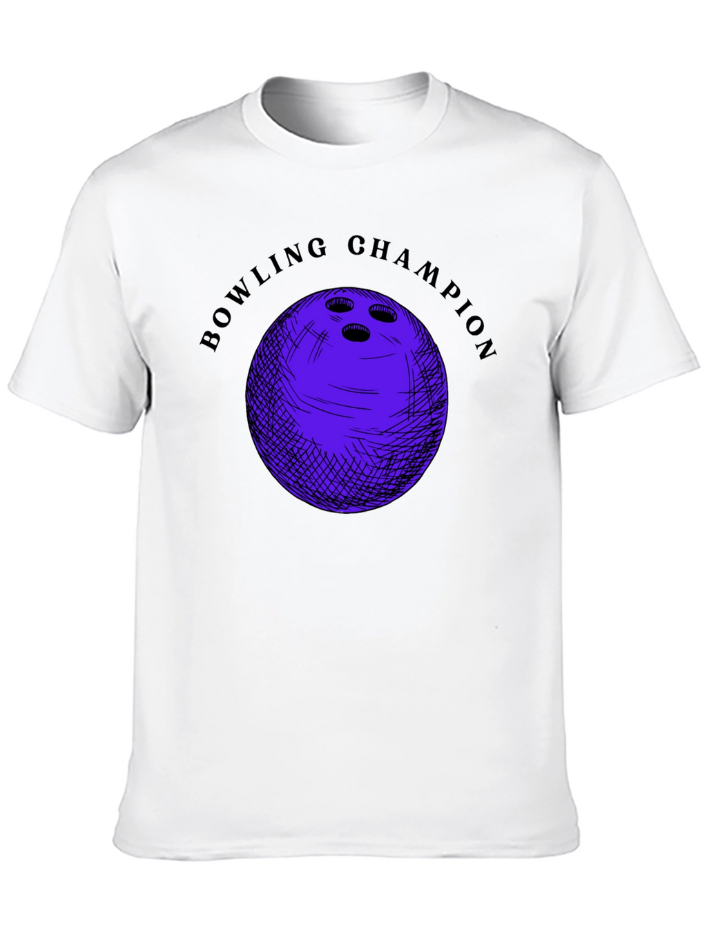 Bowling Champion Graphic T-Shirt - Black