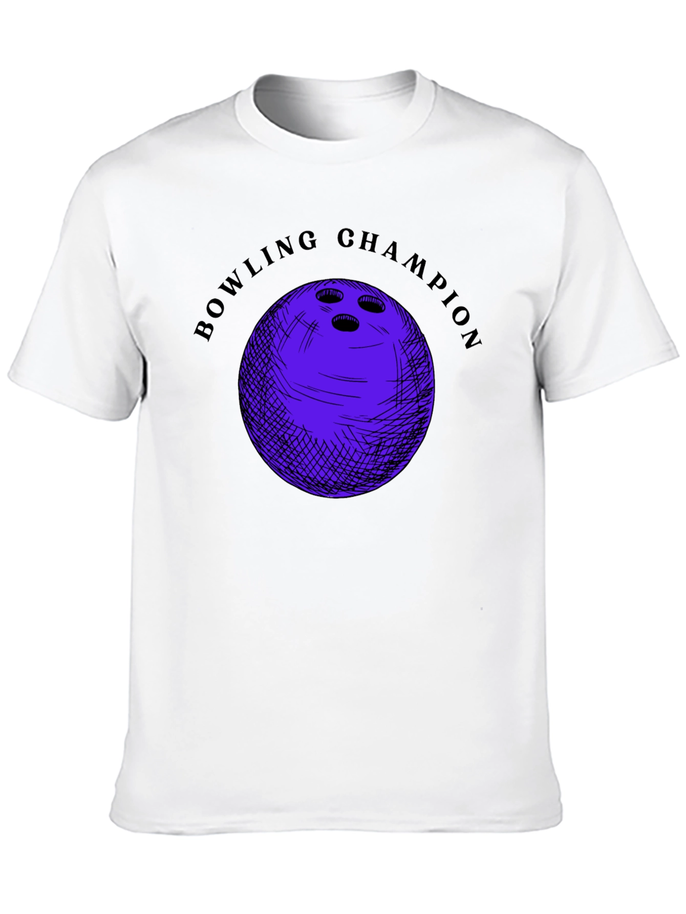 Bowling Champion Graphic T-Shirt - Black