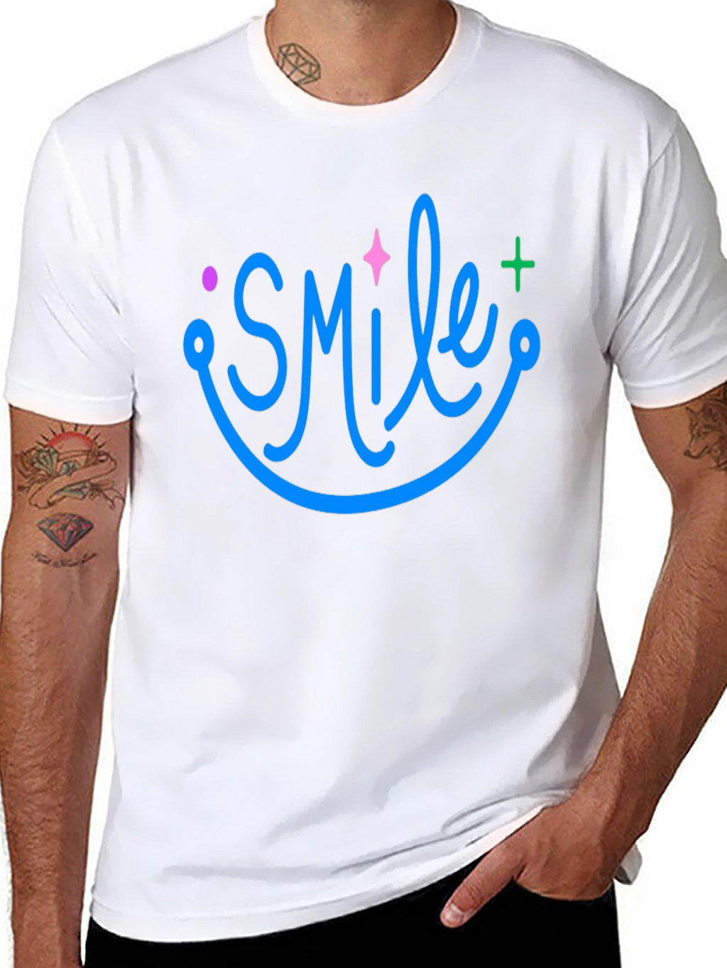 Smile Graphic Black T-Shirt