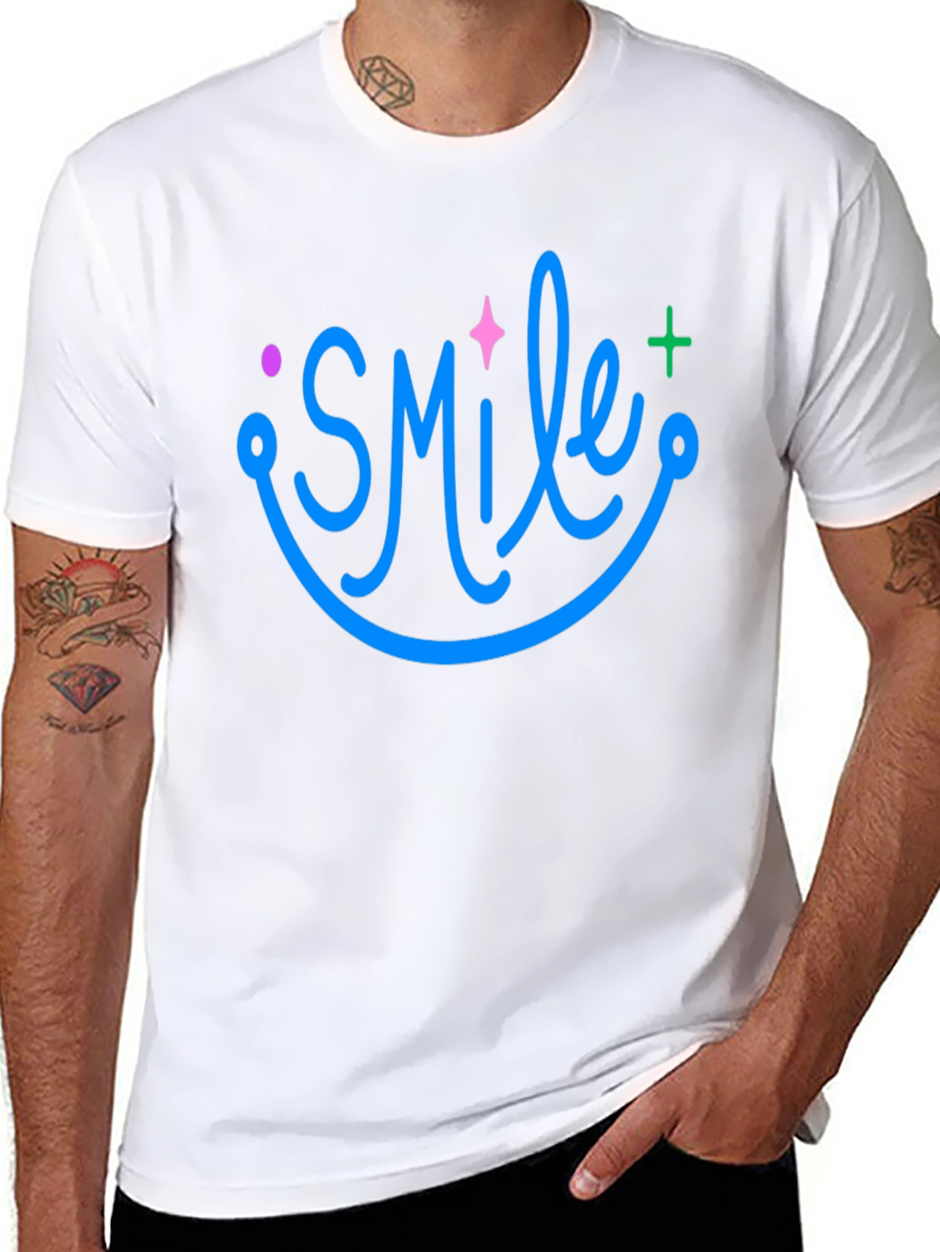 Smile Graphic Black T-Shirt