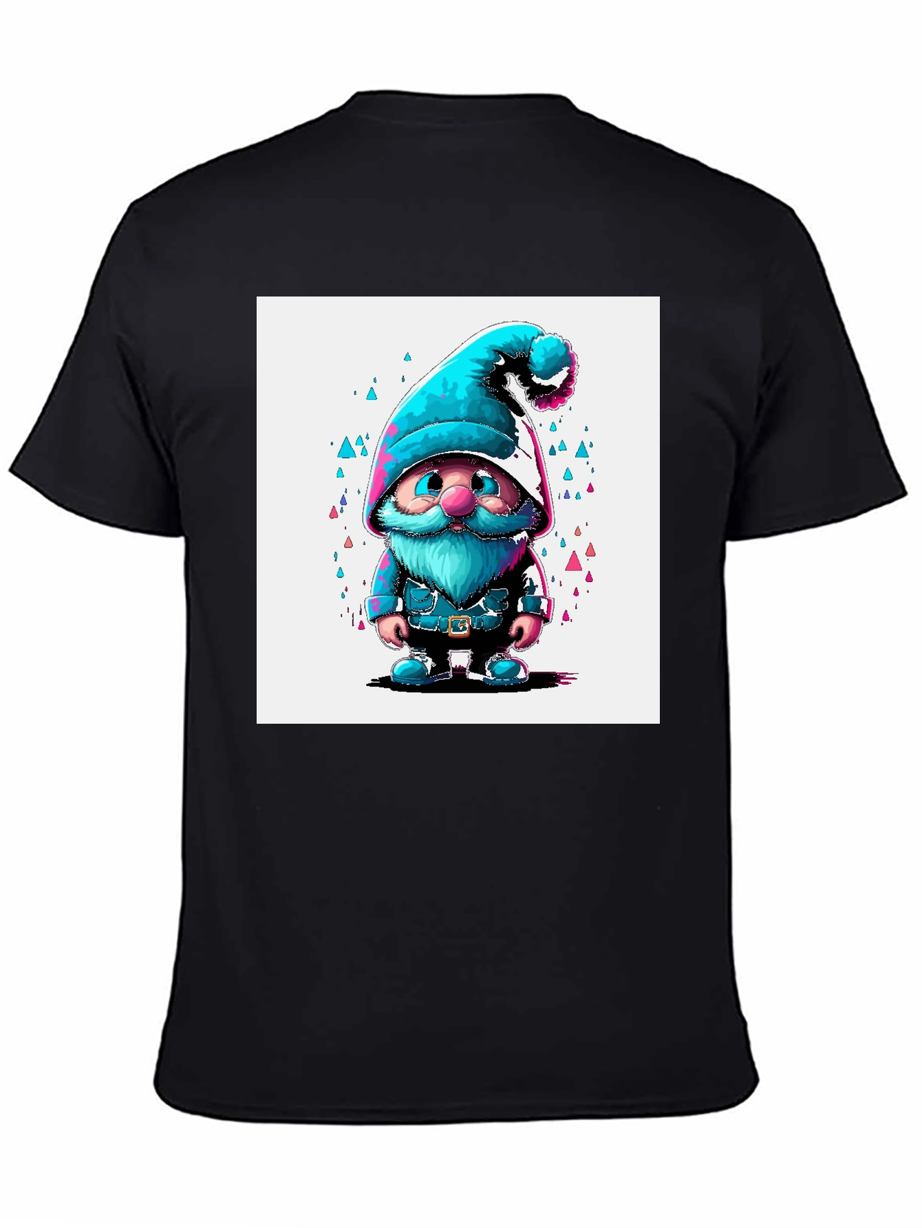 Gnome Graphic Tee - Stylish Black Cotton T-Shirt
