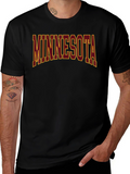 Minnesota T-Shirt Black Graphic Tee