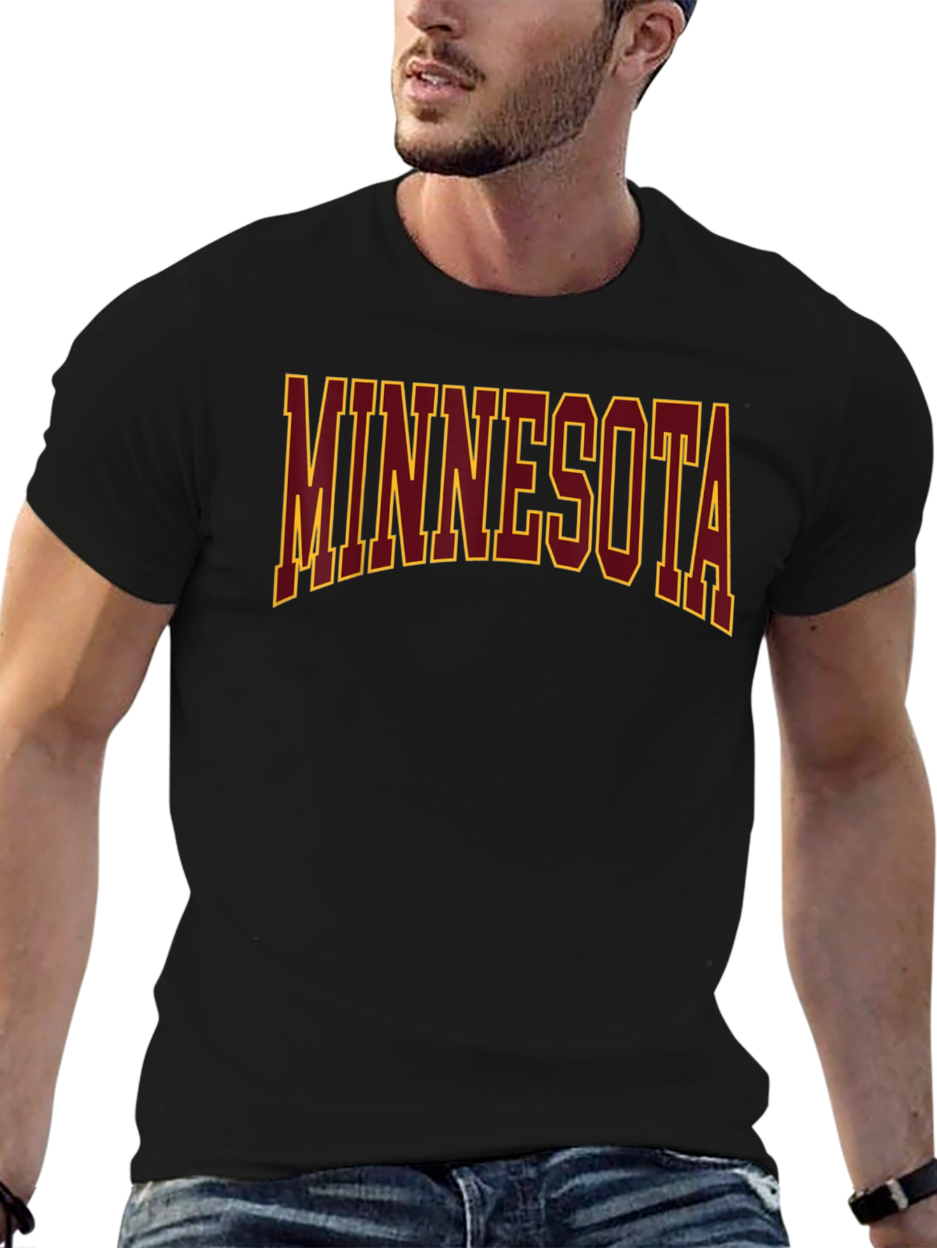 Minnesota T-Shirt Black Graphic Tee