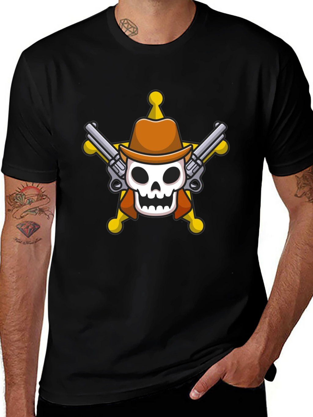 Skull Cowboy T-Shirt - Western Style Tee