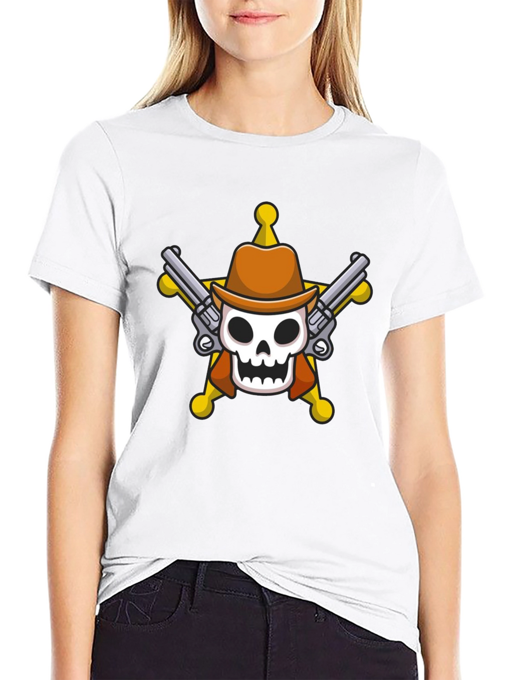 Skull Cowboy T-Shirt - Western Style Tee