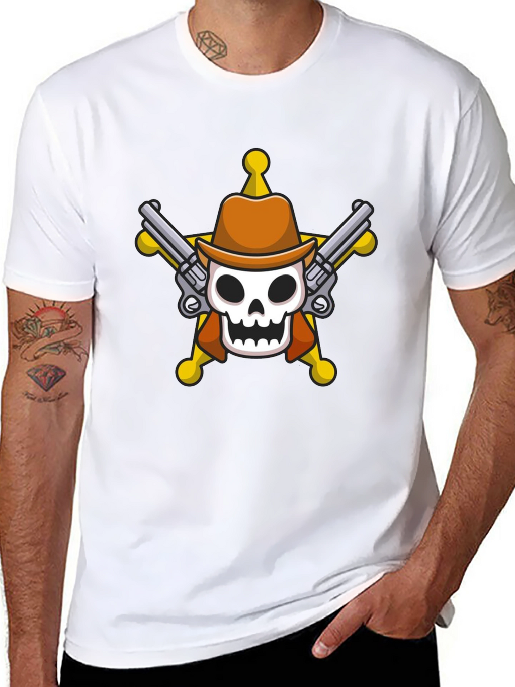 Skull Cowboy T-Shirt - Western Style Tee