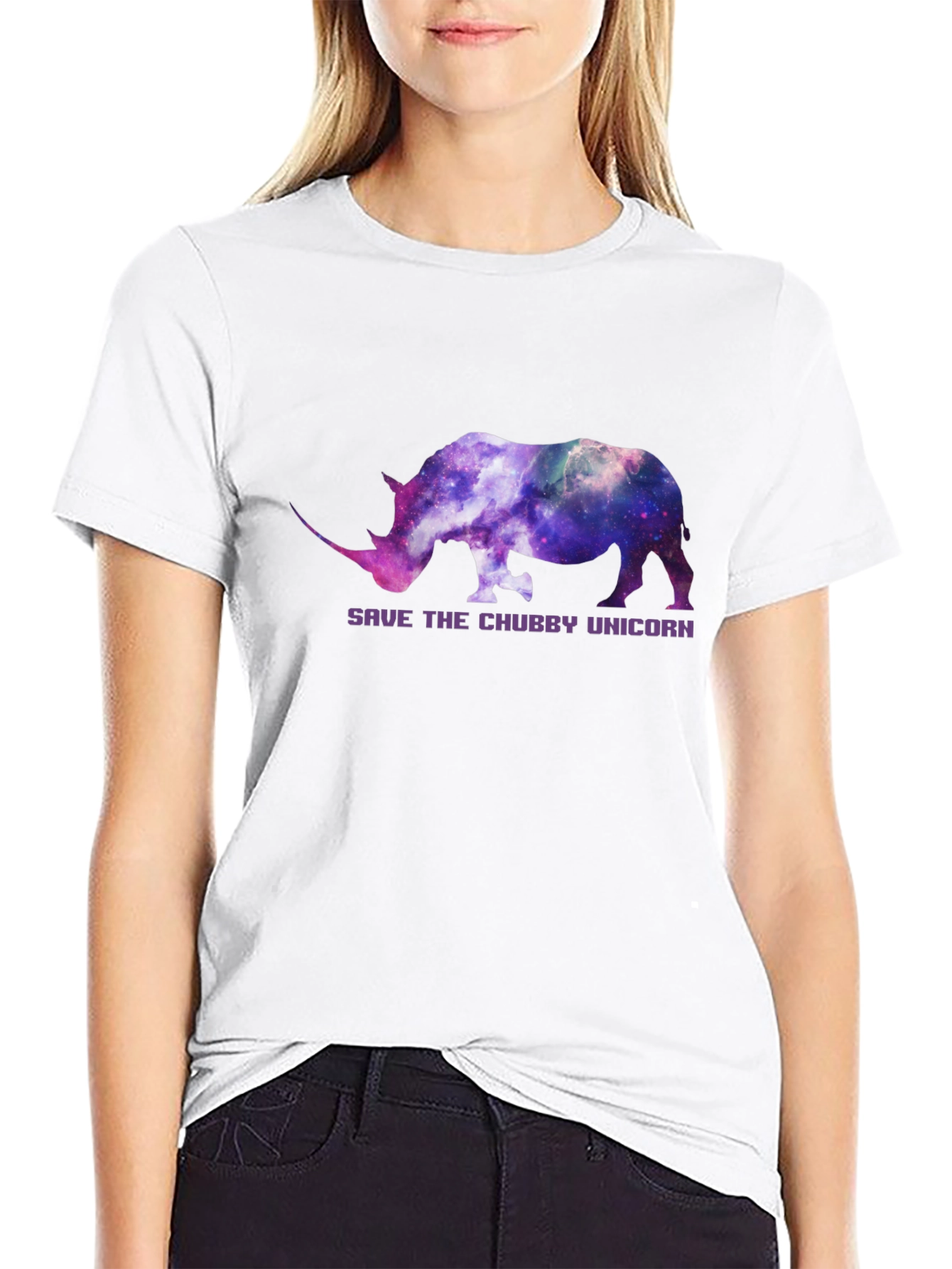 Save the Chubby Unicorn Graphic T-Shirt