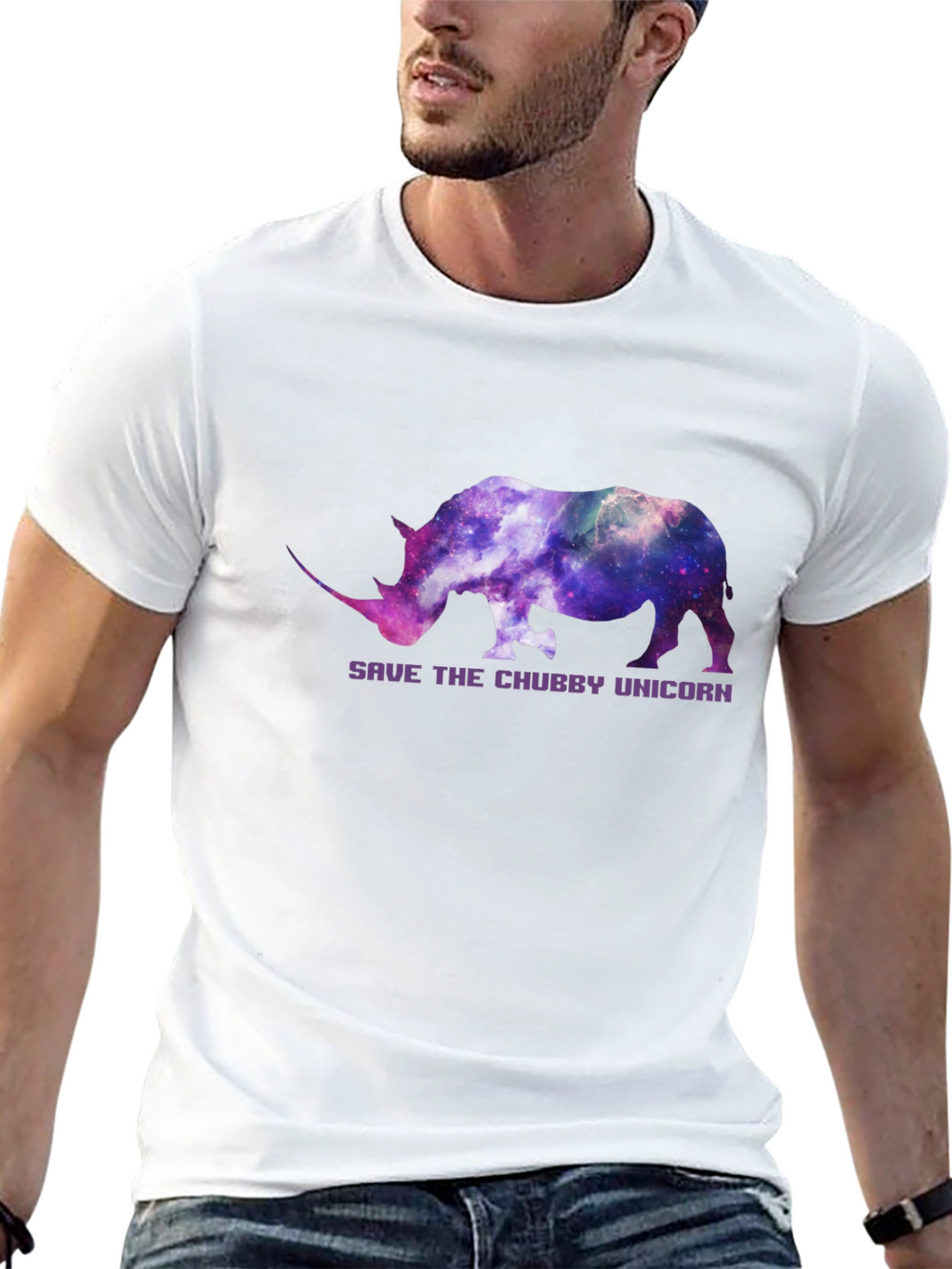 Save the Chubby Unicorn Graphic T-Shirt