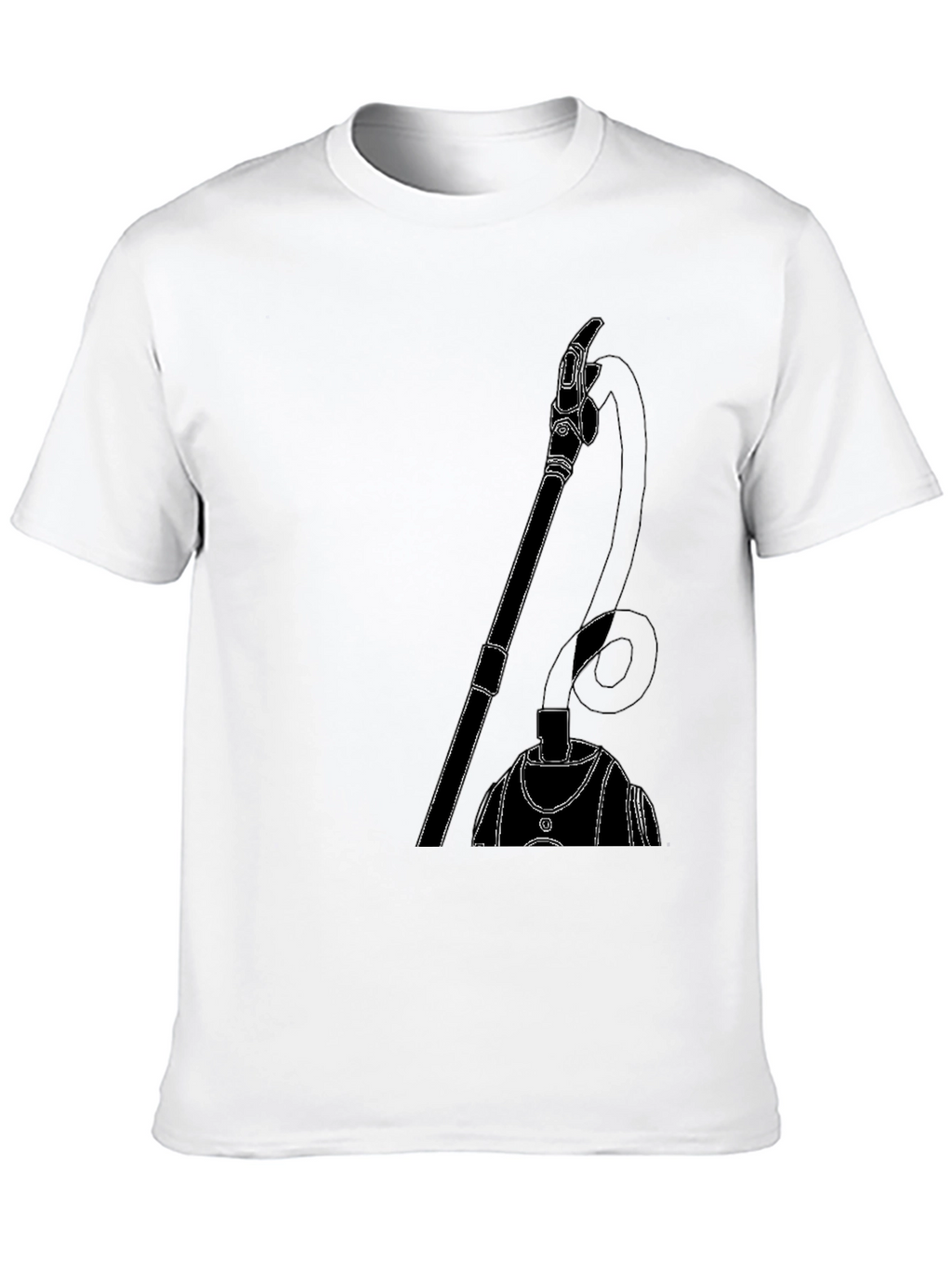 Abstract Vacuum Graphic Black T-Shirt