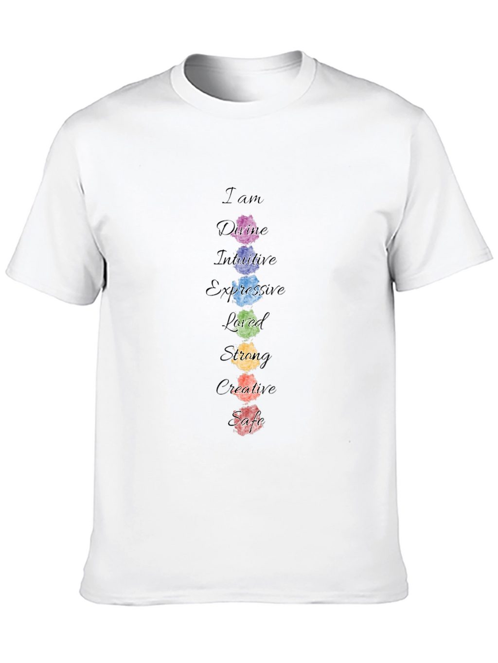 Affirmation Chakra T-Shirt - Positive Energy Tee