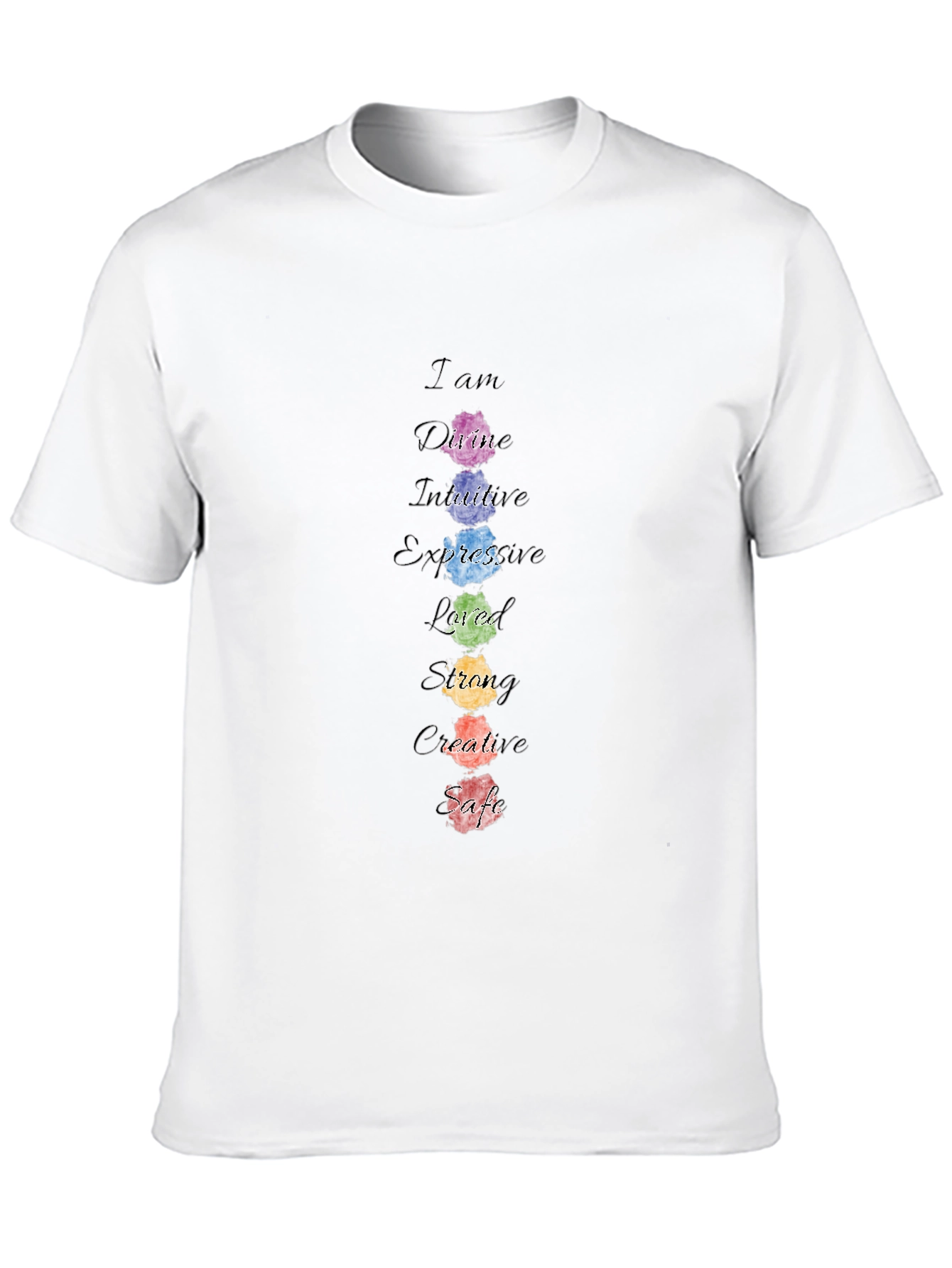 Affirmation Chakra T-Shirt - Positive Energy Tee