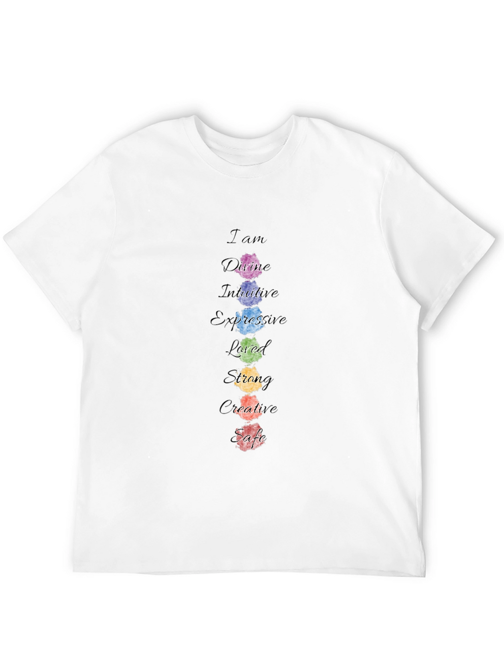 Affirmation Chakra T-Shirt - Positive Energy Tee
