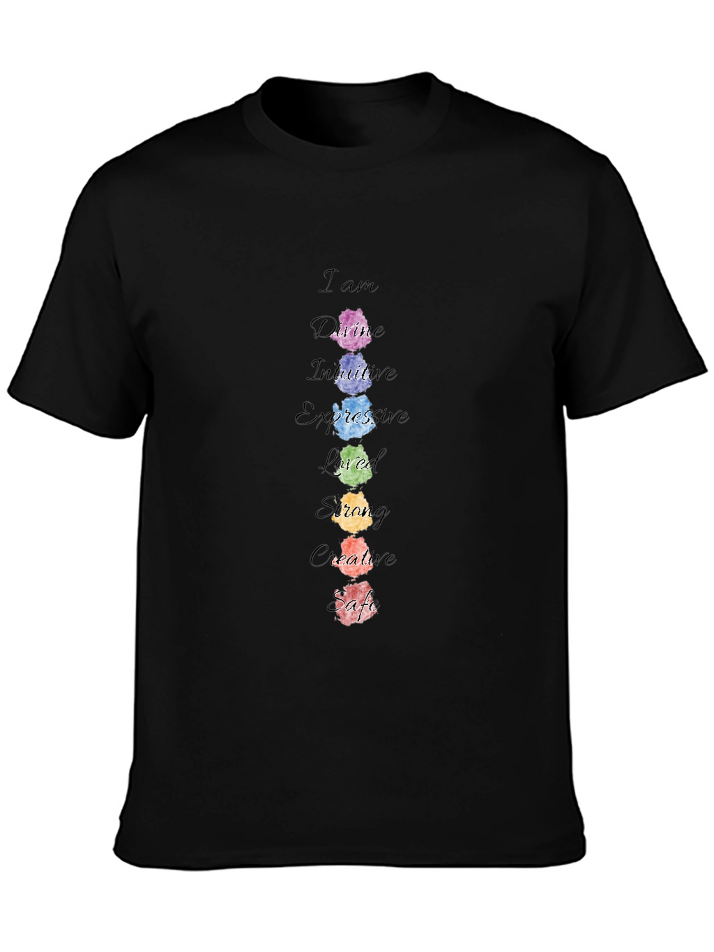 Affirmation Chakra T-Shirt - Positive Energy Tee