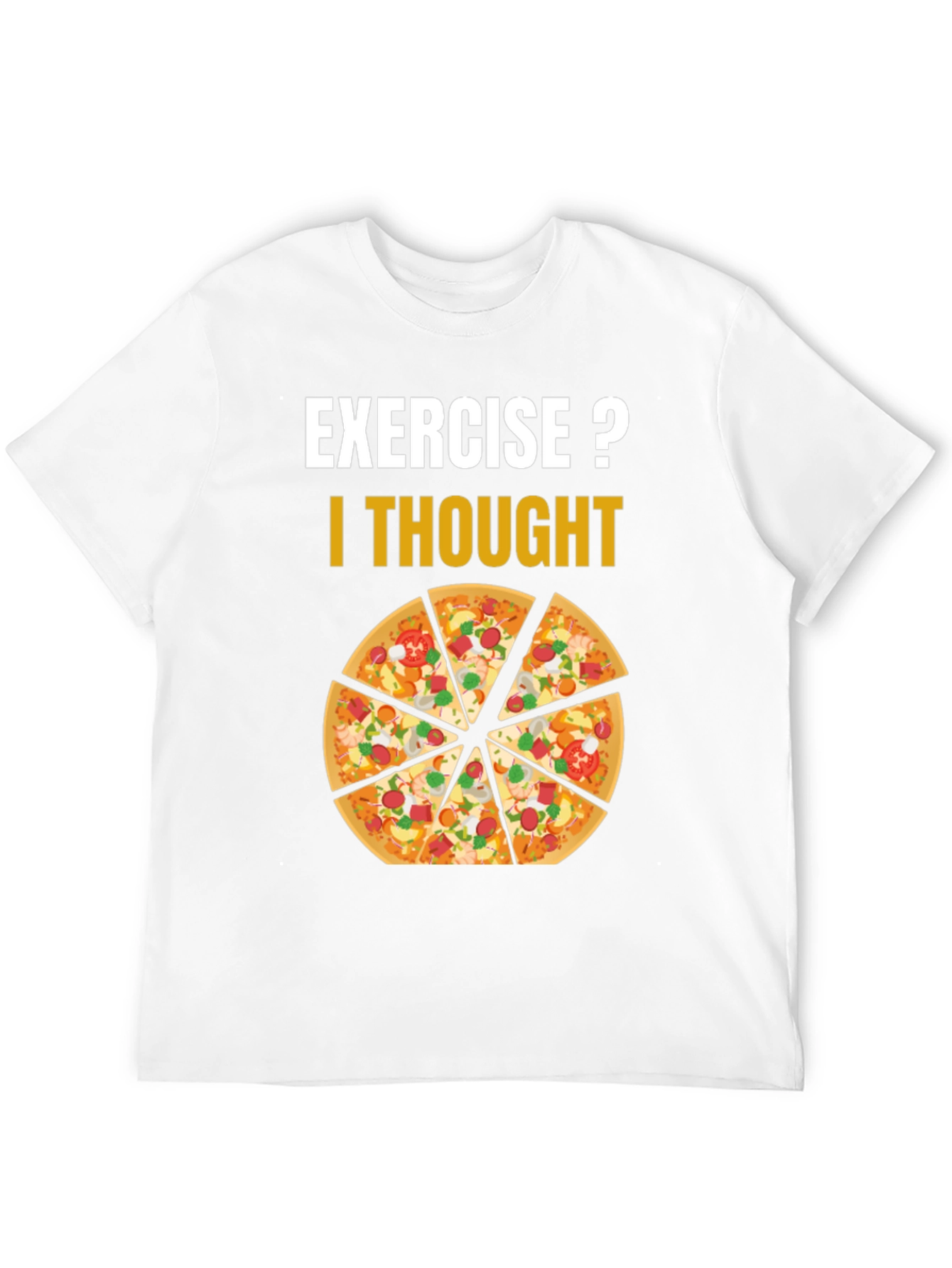 Pizza Exercise T-Shirt Funny Graphic Tee