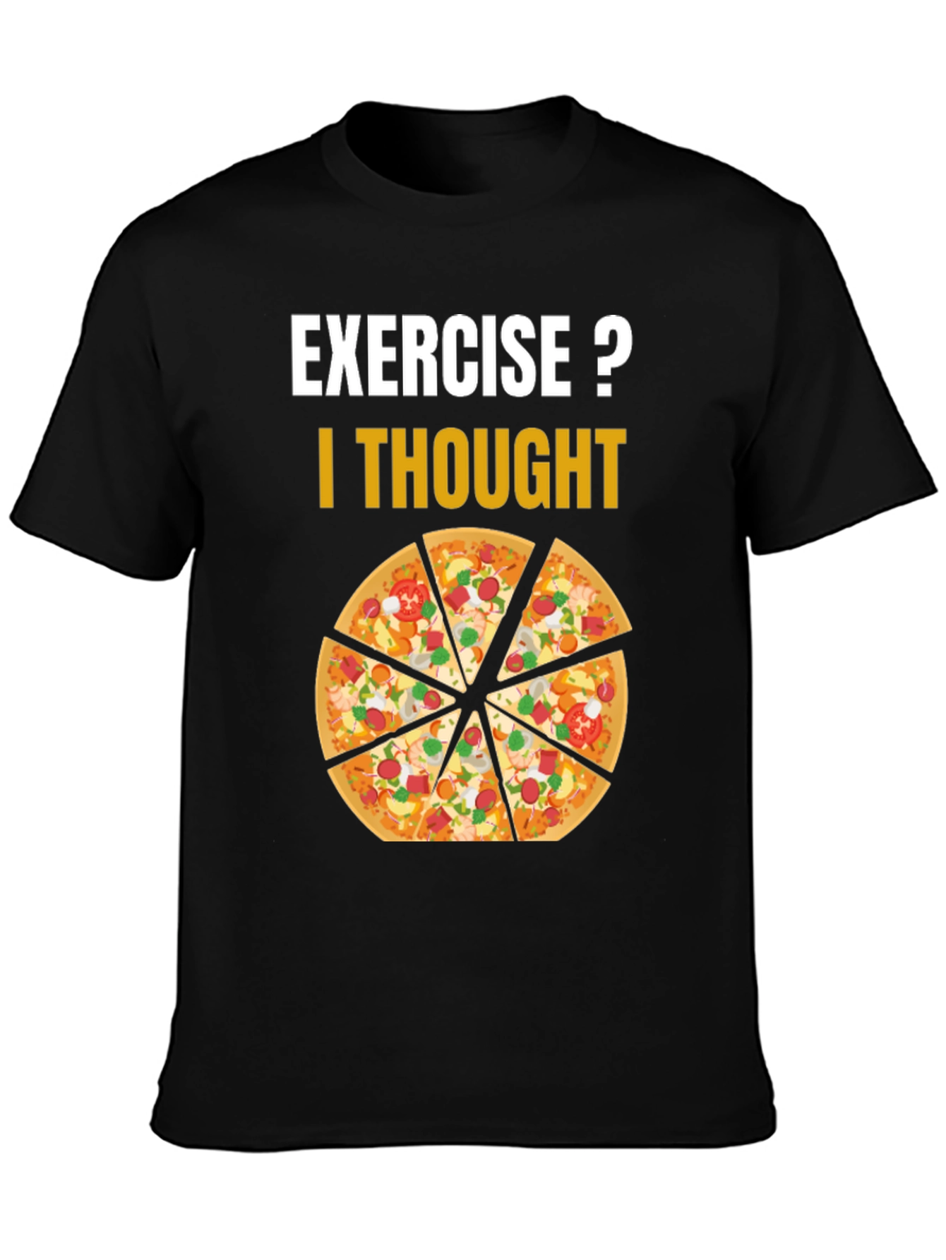 Pizza Exercise T-Shirt Funny Graphic Tee