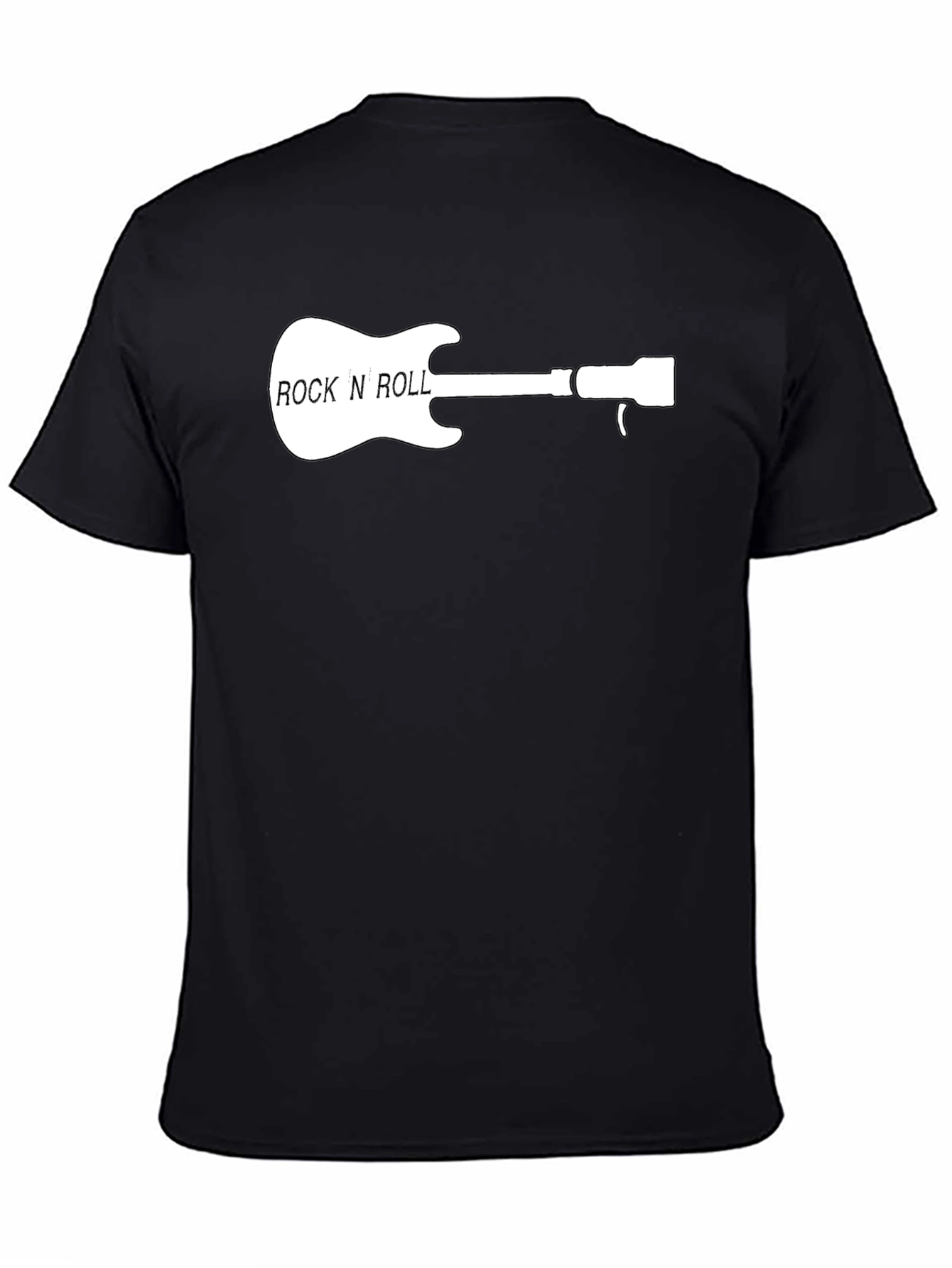 Rock N Roll Guitar Graphic Tee - Black