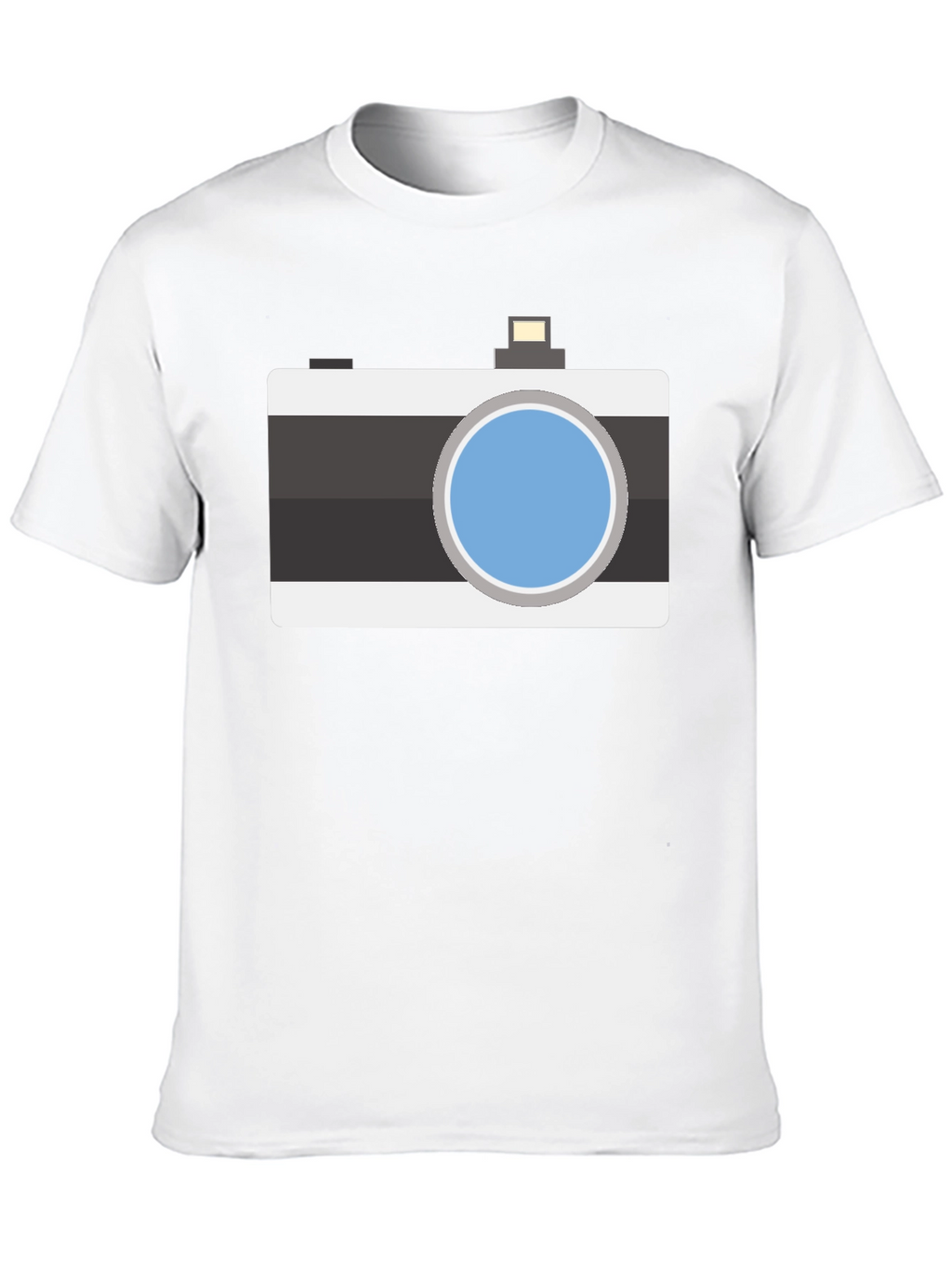 Retro Camera Graphic T-Shirt - Black Cotton Tee