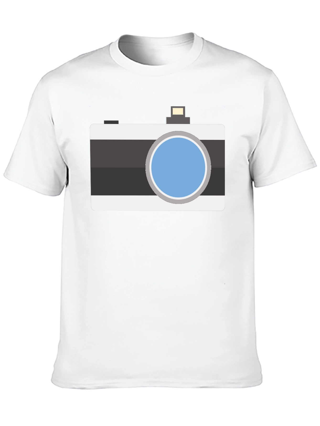 Retro Camera Graphic T-Shirt - Black Cotton Tee