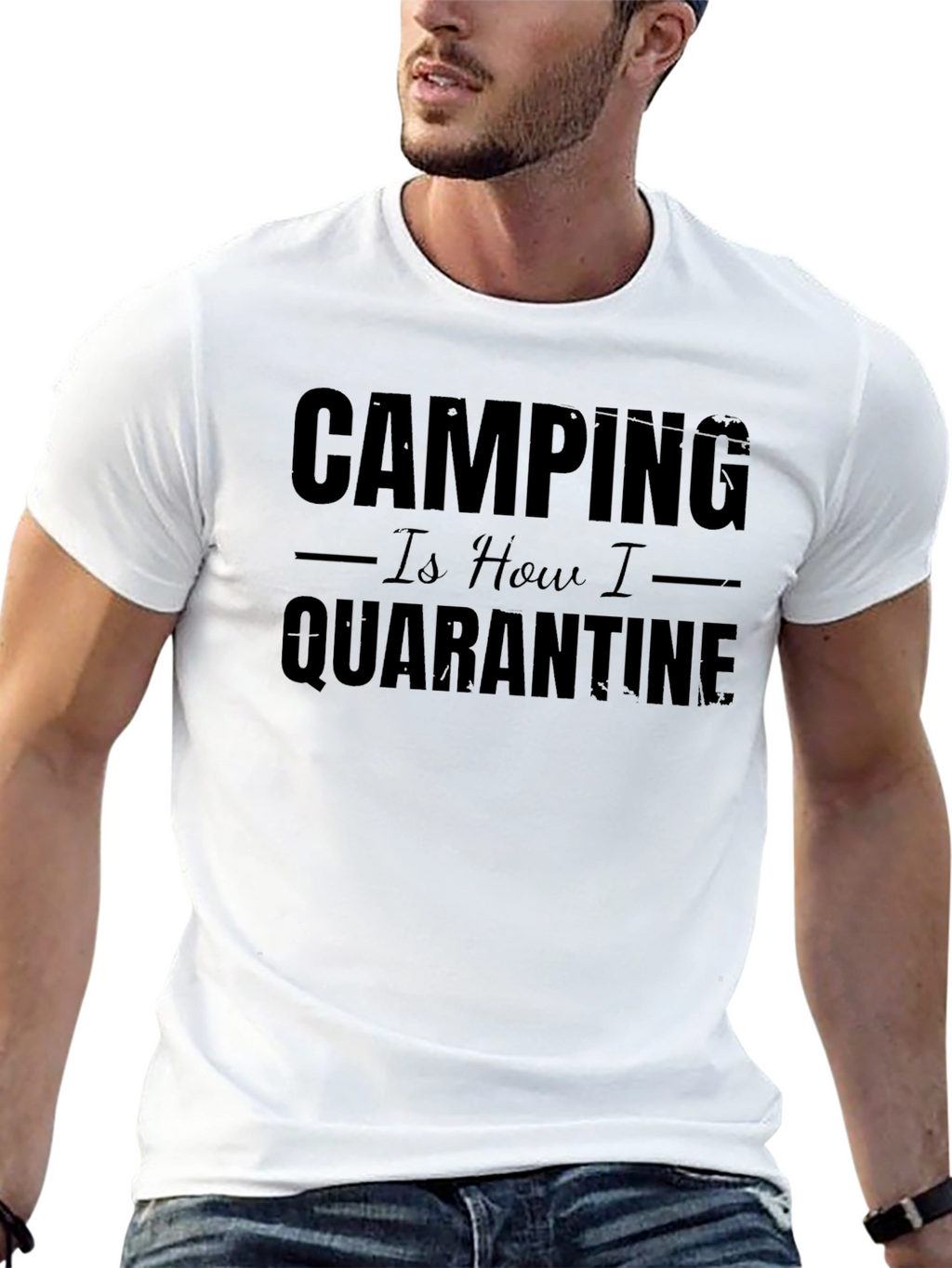 Camping is How I Quarantine Black T-Shirt