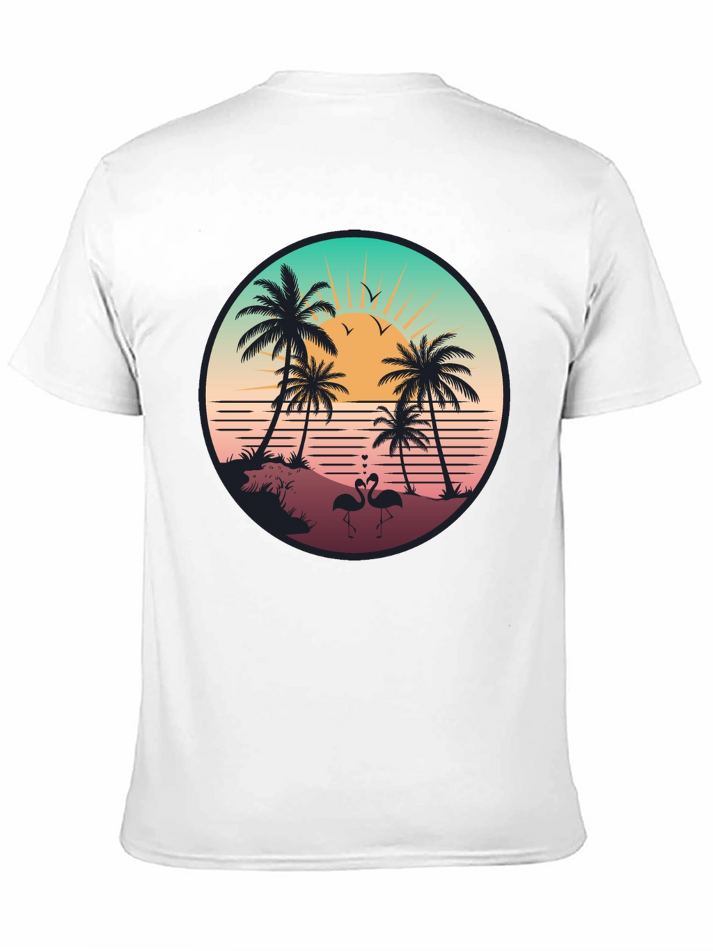Tropical Sunset Flamingo T-Shirt