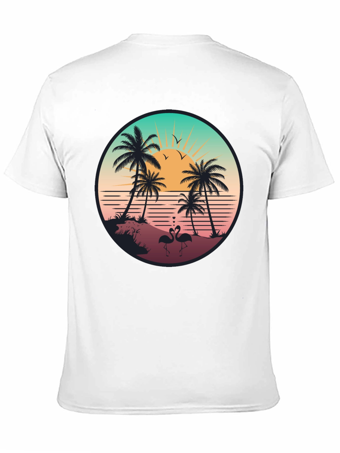 Tropical Sunset Flamingo T-Shirt