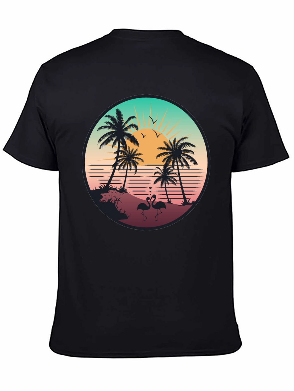 Tropical Sunset Flamingo T-Shirt