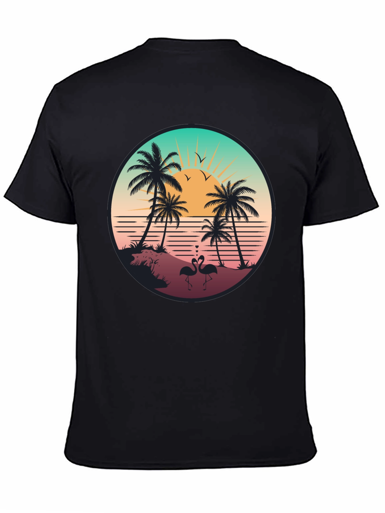Tropical Sunset Flamingo T-Shirt