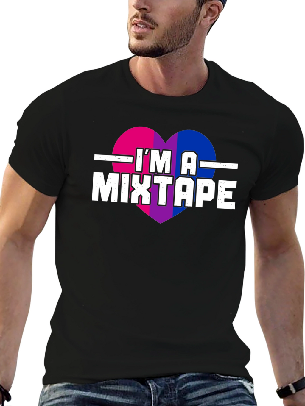 Bisexual Pride Mixtape Graphic T-Shirt
