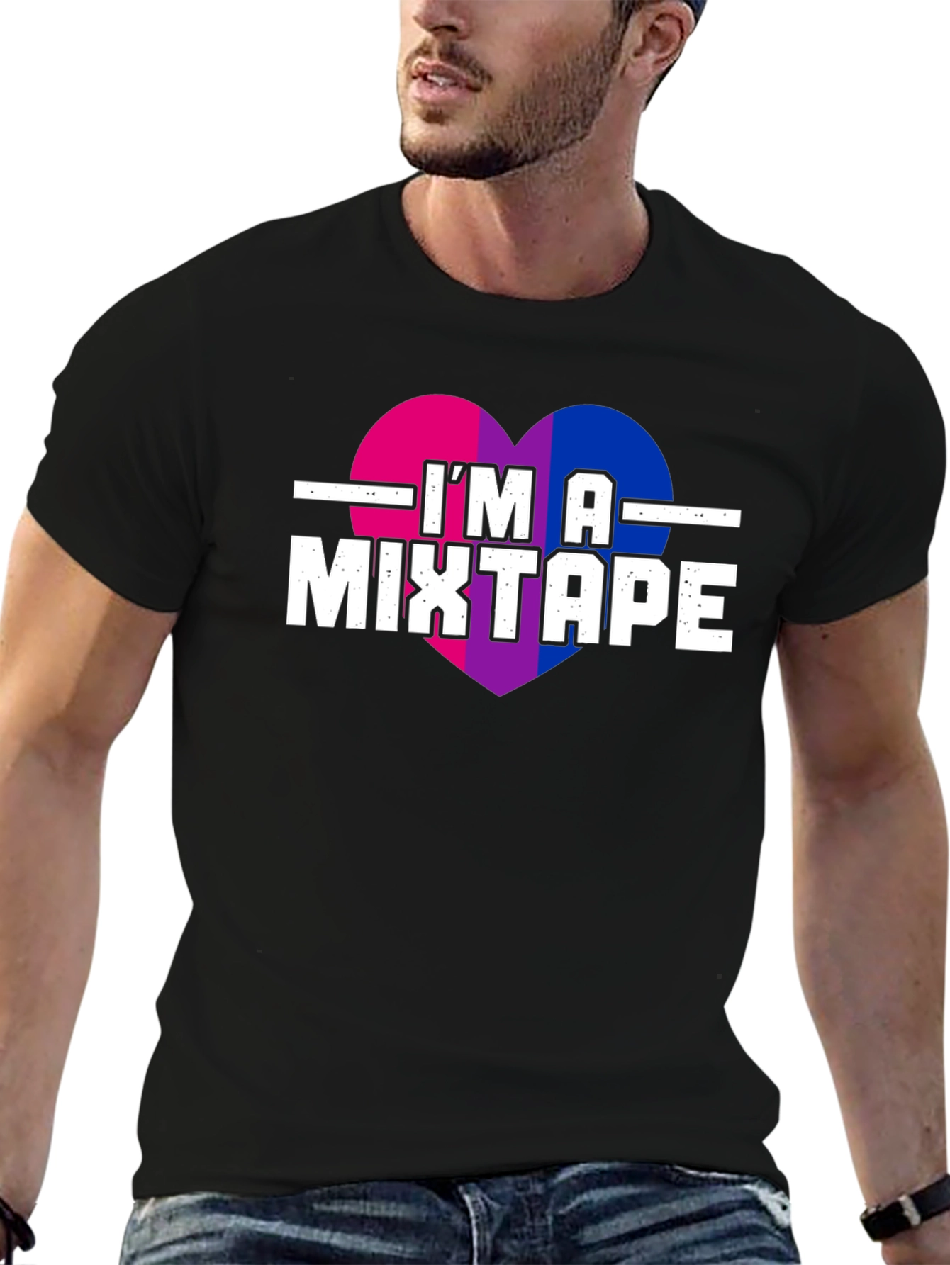 Bisexual Pride Mixtape Graphic T-Shirt