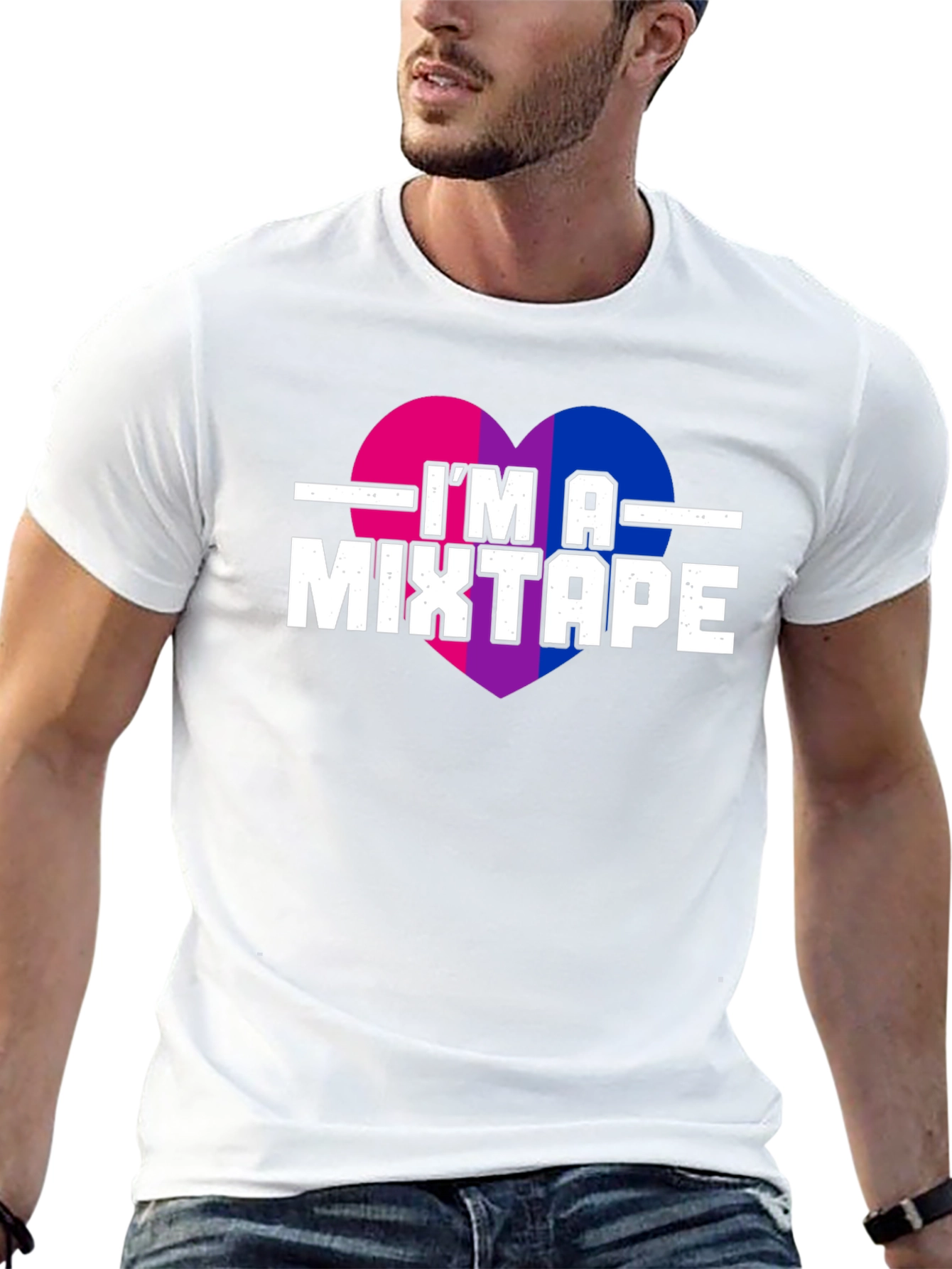 Bisexual Pride Mixtape Graphic T-Shirt