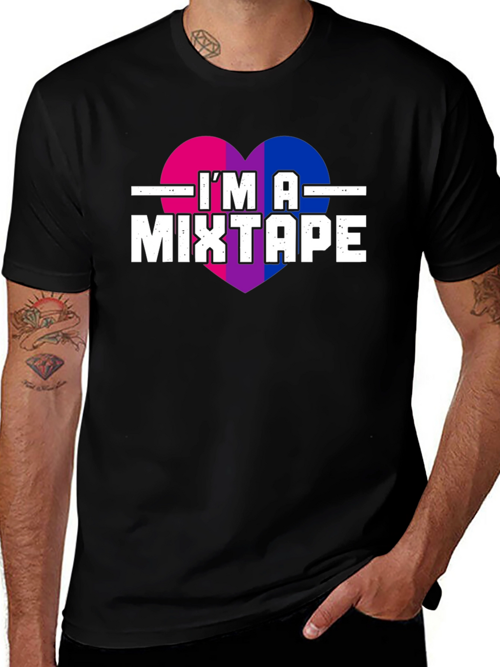 Bisexual Pride Mixtape Graphic T-Shirt