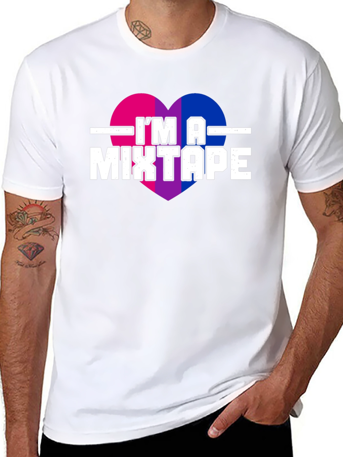 Bisexual Pride Mixtape Graphic T-Shirt