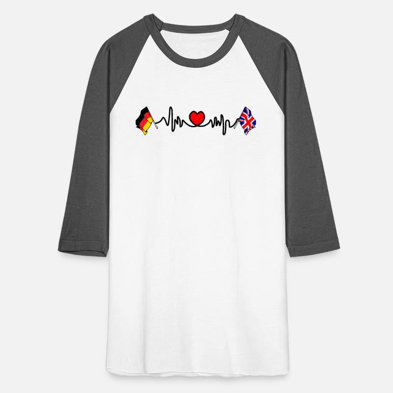 Cardio heart with flag Germany and flag England