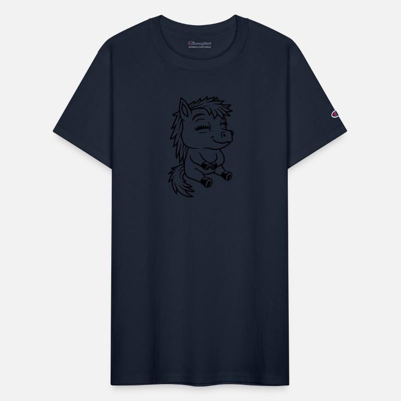 Cartoon small sitting pony