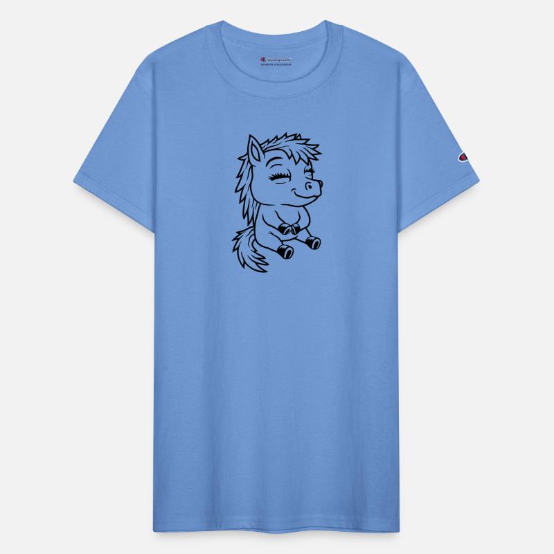 Cartoon small sitting pony