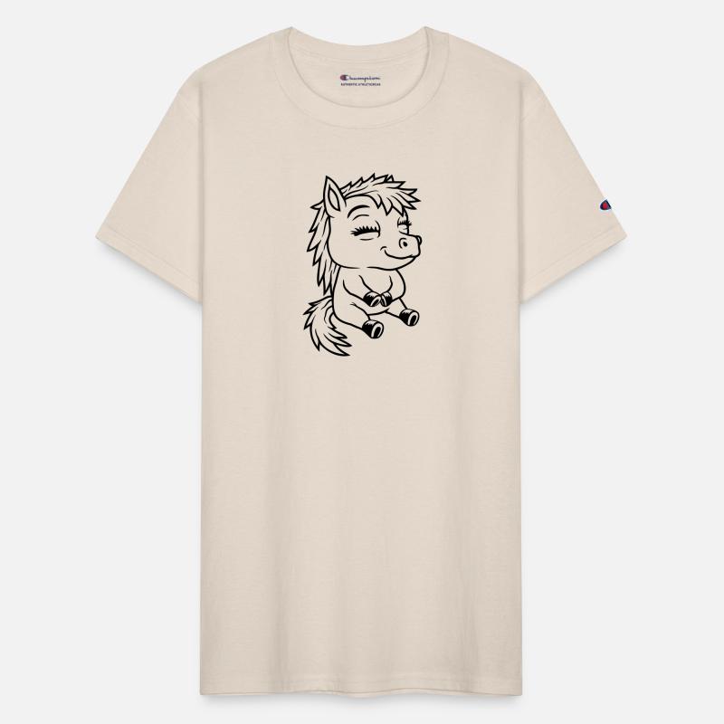 Cartoon small sitting pony