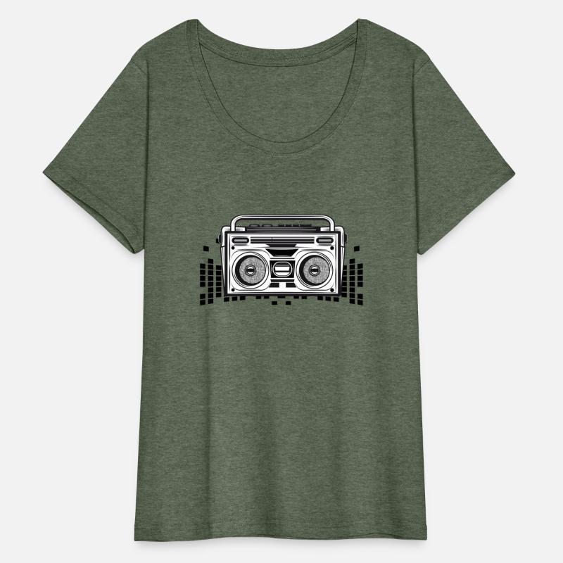 Cassette recorder in an 80s stencil look