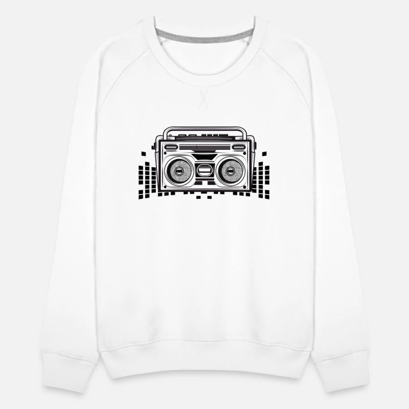 Cassette recorder in an 80s stencil look