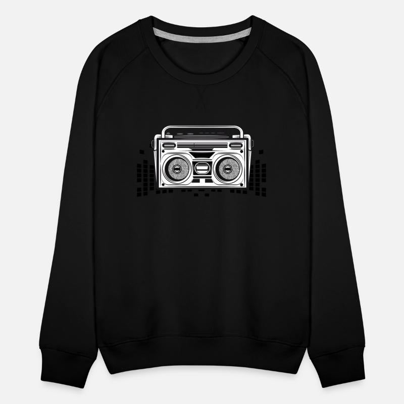 Cassette recorder in an 80s stencil look