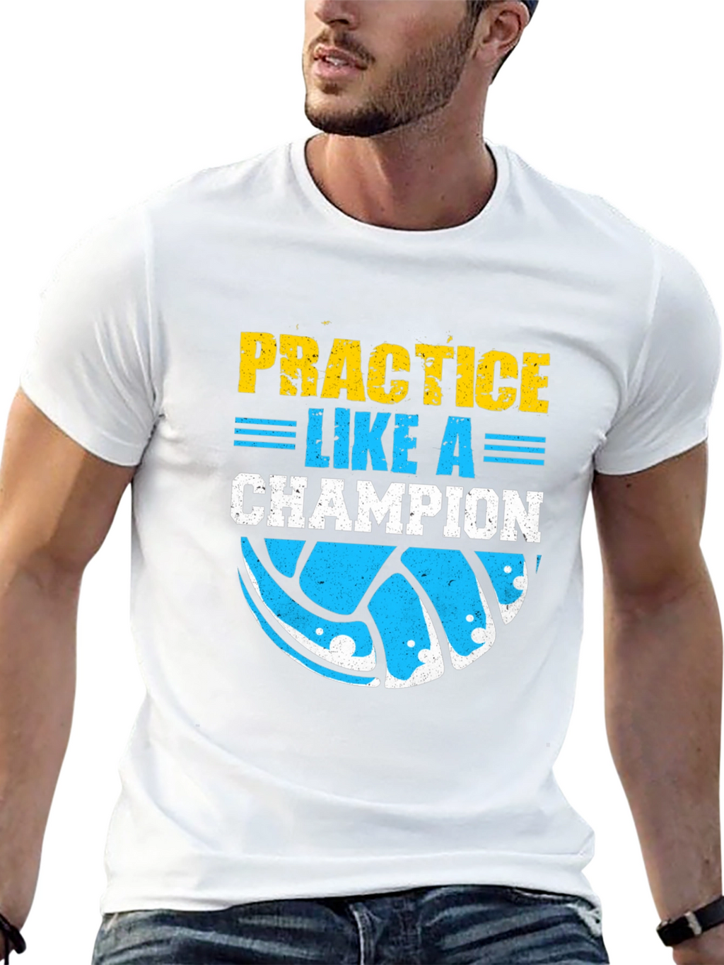 Practice Like A Champion Volleyball Graphic Tee