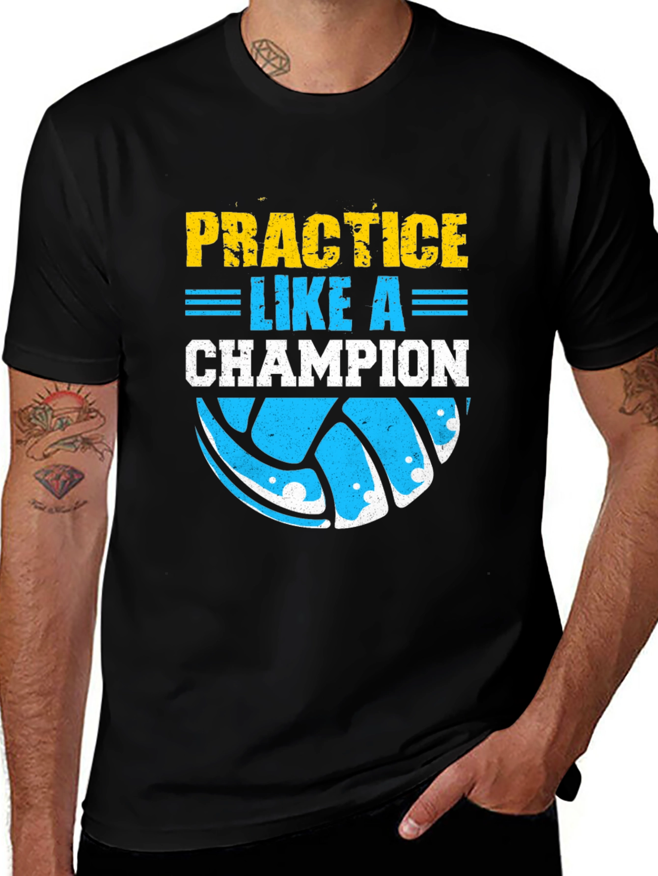 Practice Like A Champion Volleyball Graphic Tee