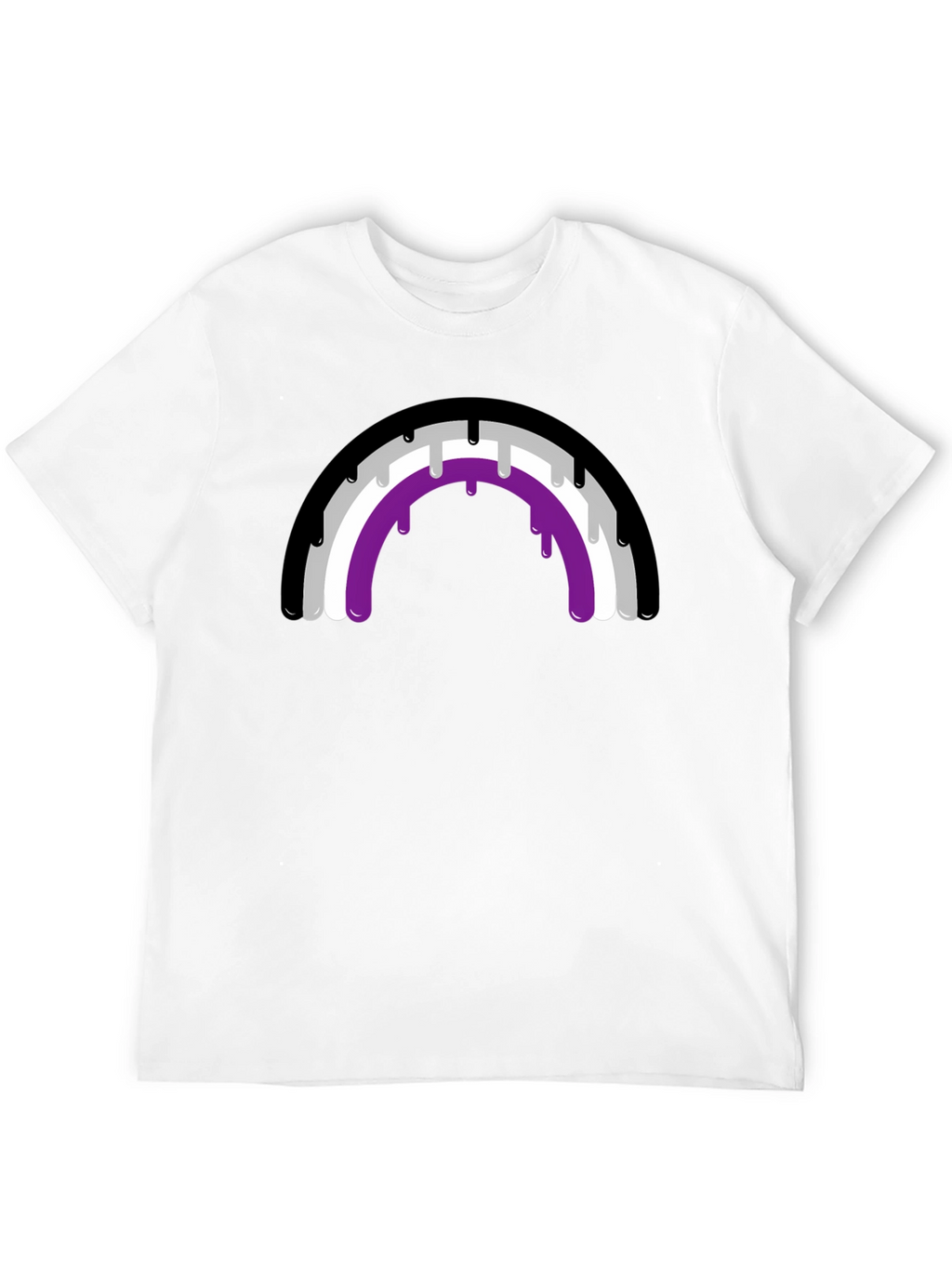 Asexual Pride Rainbow Drip T-Shirt