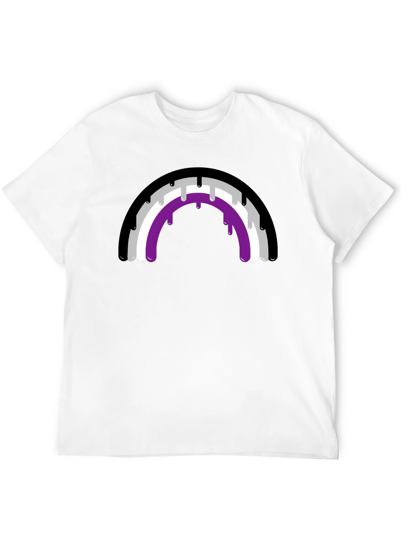 Asexual Pride Rainbow Drip T-Shirt