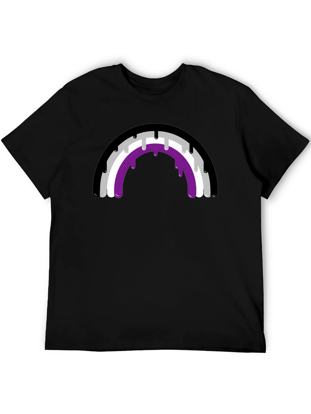 Asexual Pride Rainbow Drip T-Shirt