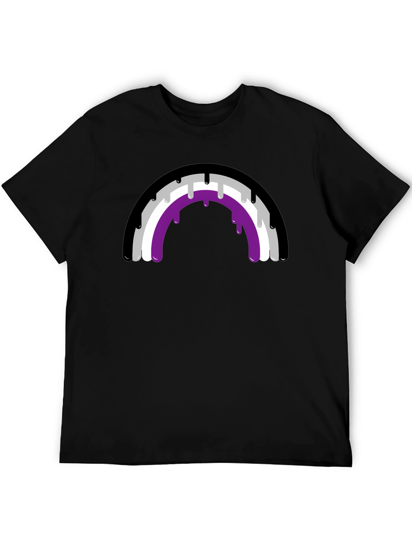 Asexual Pride Rainbow Drip T-Shirt