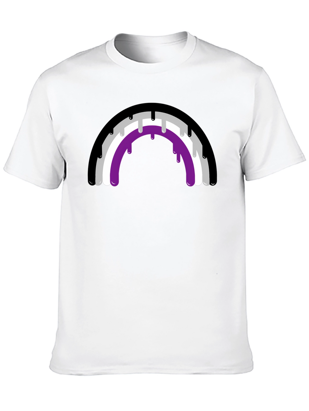 Asexual Pride Rainbow Drip T-Shirt